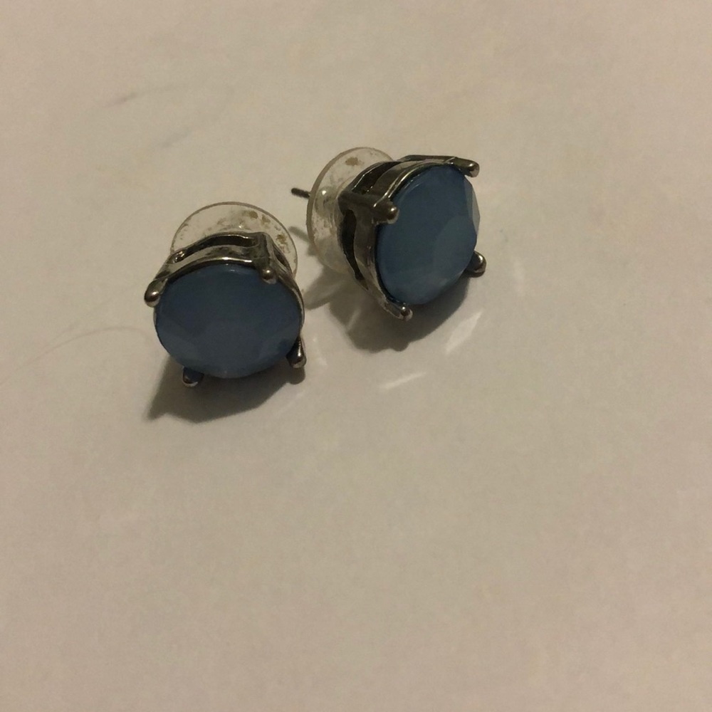 Baby blue and silver earrings